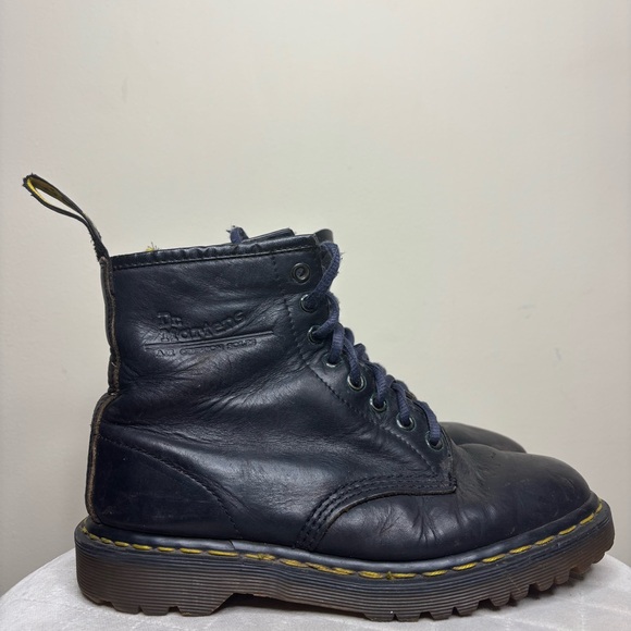Dr. Martens Shoes - Vintage Dr Martens Boots Made in England 90s Womens Navy Black Rare Womens